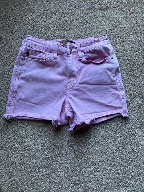 Judy Blue Pastel Pink Denim Cutoff Shorts